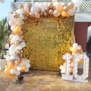 Balloon Decoration - Peach & Pastel Birthday