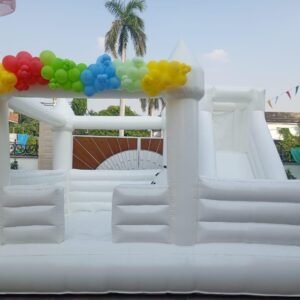 White Bounce Castle for Birthday PartyÂ