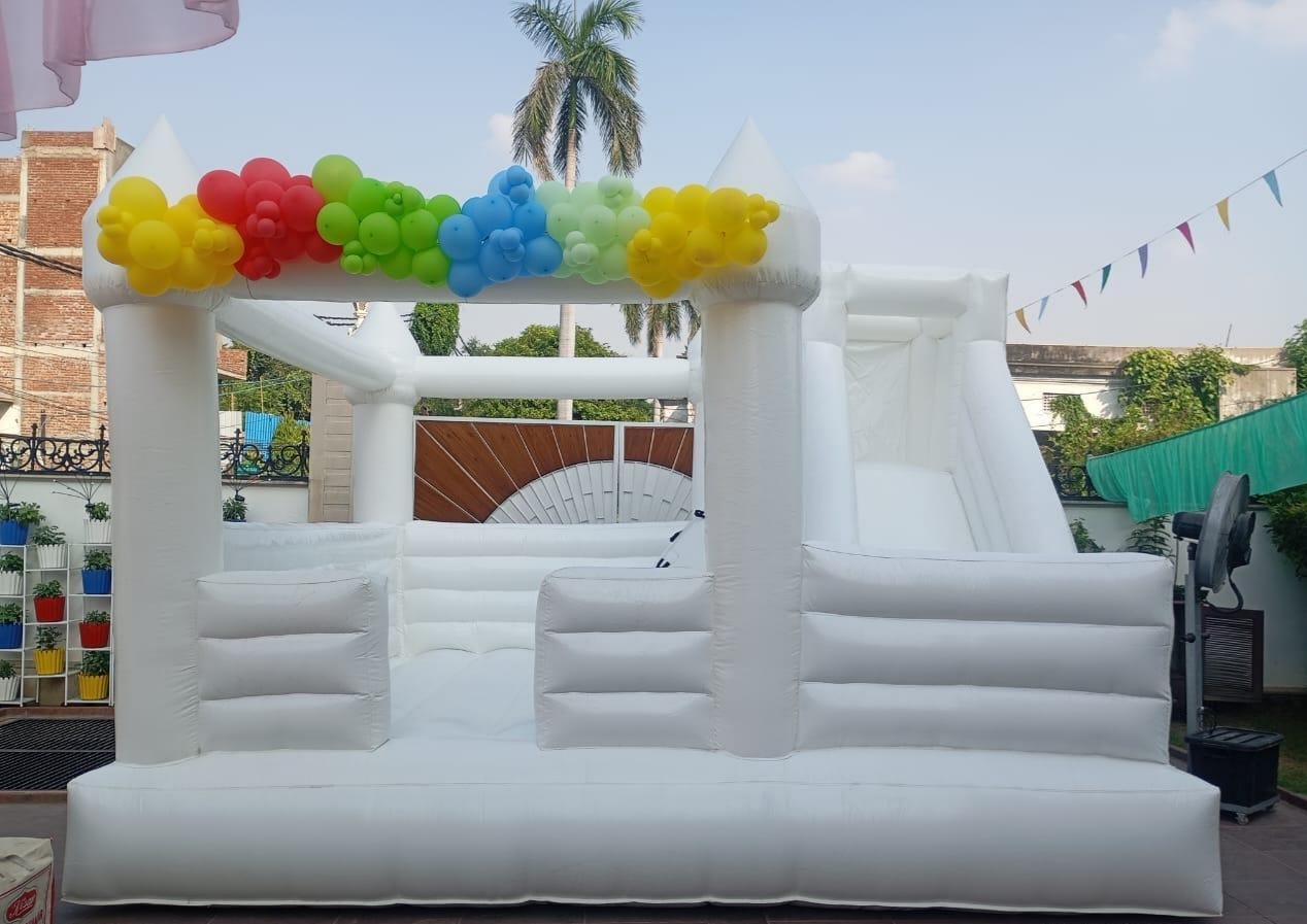 White Bounce Castle for Birthday Party